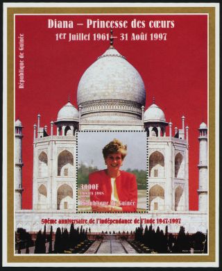 Guinea S/s Mh Princess Diana,  Tour Of India photo
