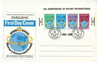 Zimbabwe 1980 Rotary Mini Sheet First Day Cover Ref:cw541 photo