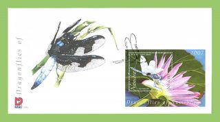 Namibia 2007 Dragonfly/ Flower Miniature Sheet On First Day Cover photo