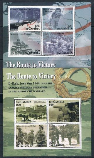 Gambia 2005 Route To Victory 2x Sheet Sg 4854 - 61 photo