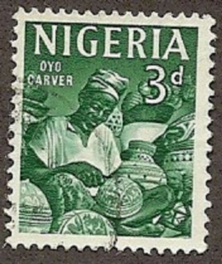Nigeria Scott 105,  Oyo Carver,  3p, ,  1961 photo