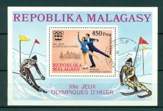 Madagascar 1976 M/sheet Winter Olympic Games - Mi.  Bl13 photo