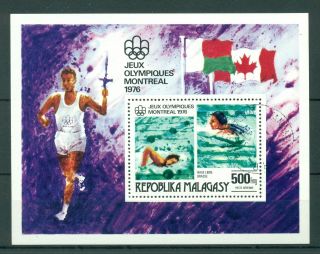 Madagascar 1976 M/sheet Olympic Games,  Montreal - Mi.  Bl16 photo