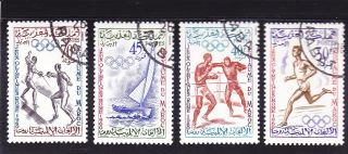 Morocco 1960 Rome Summer Olympics Fencing Sailing Boxing And Track Nhvf Cto photo