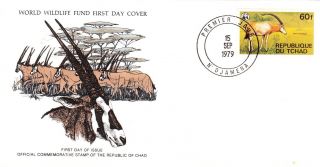World Wildlife Fund First Day Cover - Chad - Scimitar - Horned Oryx - Issue No 135 photo