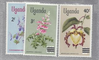 Uganda 1975 Sc 130 - 132 Flowers photo