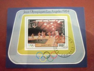 Comoros 1984 500 F Mini Sheet Stamp Olimpic Games Los Angeles photo