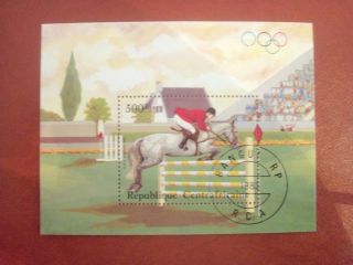 Central Africa 1984 500 F Mini Sheet Olimpic Games Los Angeles photo