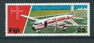 Fiji Sg534 1976 25c Aircraft photo