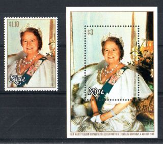 Niue 1980 Queen Mother 80th Commemorative Stamp & Sheet photo