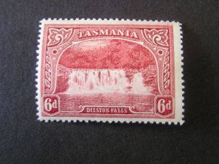 Tasmania,  Scott 93,  6p.  Value Lake Dilston Falls 1899 - 00 Issue Mh photo