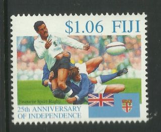Fiji 1995 25th Anniversary Independence Single Rugby Value photo