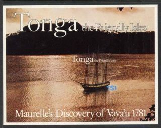 Tonga 489 - 92a Ships,  Map photo