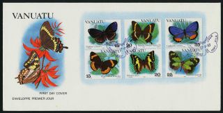 Vanuatu 346 - 8 Fdc - Butterflies photo