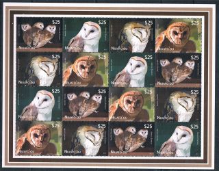 Niuafo ' Ou 2012 Owls Airmail Express Sheet Issue photo