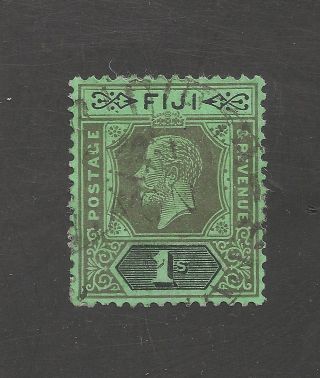 Fiji 103 (sg 238) Vf - 1922 1sh Blk Emerald - King George V photo