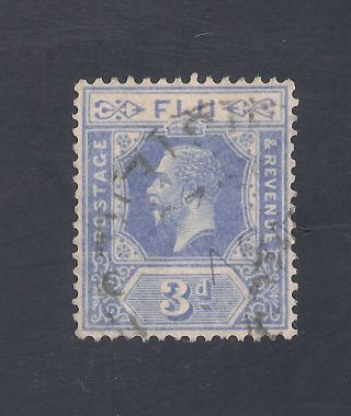 Fiji 99 (sg 234) Vf - 1923 3p Bright Blue - King George V photo