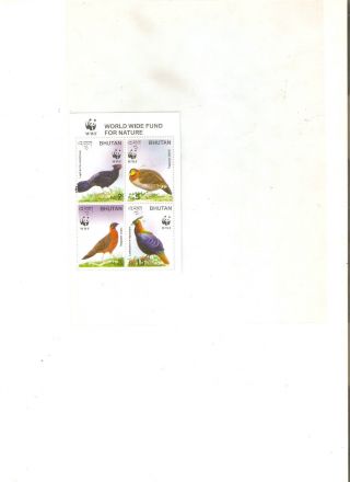 Bhutan World Wide Fund For Nature With Wwf Symbol Birds photo