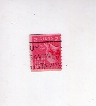 1938 Usa John Adams 2c Inverted Cancellation photo