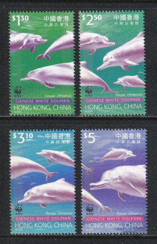 Hong Kong 1999 Chinese White Dolphins - - Attractive Animal Topical (875 - 78) photo