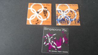 Singapore 1970 Sg 133 - 135 10th Anniv - - Post - - - photo