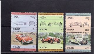 Saint Lucia 1984 Scott 654 - 56 Vintage Automobiles photo