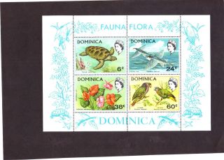 Dominica Scott 300a,  S/s Fauna Flora,  Nh,  Og,  Extra Fine,  Cv $10+ photo