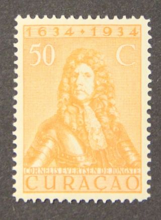 Curacao 1934 300 Anniversary 50c Orange Mlh Hv Sc 151 photo
