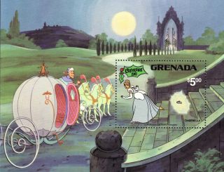 Grenada 1981 Disney Christmas Mini Sheet Sgms1153 Unmounted R:y755 photo
