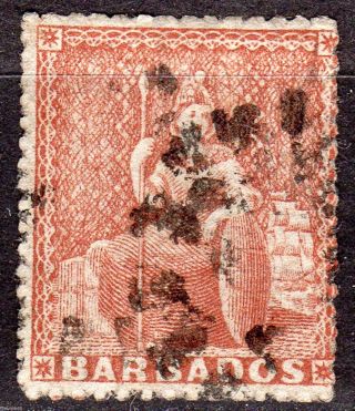 Barbados 17a 1861 4p Brown Red photo
