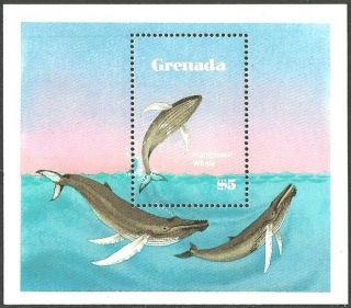 Grenada 1983 Marine Life Whales M/sheet photo
