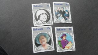 Bahamas 1985 Sg 712 - 715 Life And Times Of Queen Mother. photo