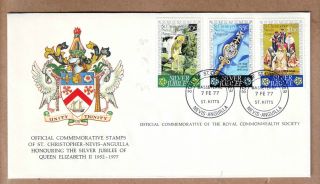 Fdc 1977 St Christoper,  Nevis & Anguilla - Silver Jubilee Of Queen Elizabeth Ii photo