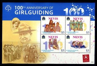 Nevis - 2010 100th Anniversary Of Girl Guiding Block photo