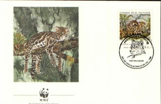 (23993) Fdc - El Savador - Tigrillo (tiger Cat) - 1988 photo