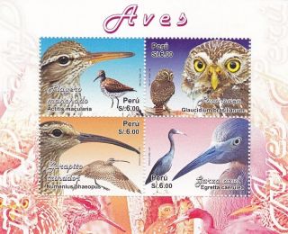 Peru 2009 Bird Souvenir Sheet photo