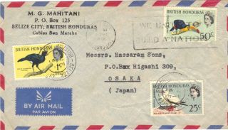 Belize - Cover Addressed To Japan With The 1962 Bird Issue. photo