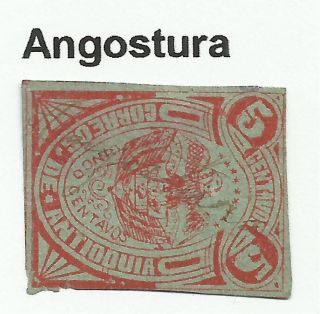Colombia - Antioquia.  1888.  Red On Green.  