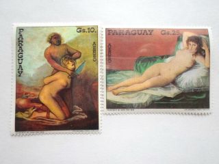 Paraguay 1978 Paintings - Airmail - Scott ' S ' S 1815 - 1816 - - Og photo