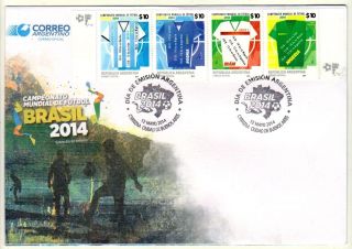 Argentina: Fifa World Soccer / Football Cup In Brazil (2014) Fdc photo