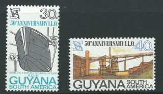 Guyana Sg502/3 1969 Labour Organization photo