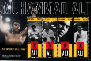 Guyana 2013 Muhammad Ali 4v M/s Greatest All Time Boxing photo