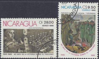 Nicaragua End Of Wwii Sc 1460 - 1 Pre - Canceled 1985 photo