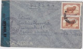 Argentina - 1947 Post Ww 2 Airmail U.  S.  Berlin Zone,  Germany Censored Cover photo