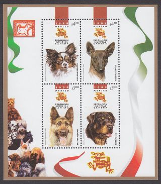 Mexico 2149 World Dog Show Souvenir Sheet 1999 Nh photo