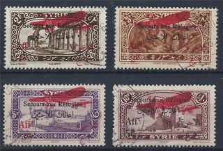 Syria 1926 Sg208/211 War Refugees Fund Surcharged Air Overprint A 019 photo
