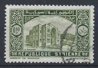 Syria 1934 Sg271 0p.  10 Olive Green Establishment Of Republic A 019 photo