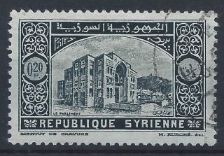 Syria 1934 Sg272 0p.  20 Black Establishment Of Republic A 019 photo