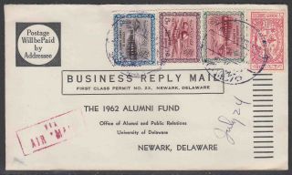 Saudi Arabia 216,  218,  221 & Ra8 On Air Mail Cover To Usa,  1962 photo