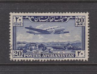 Afghanistan Airmail C10 Plane Over Palace,  Vf Stamp photo